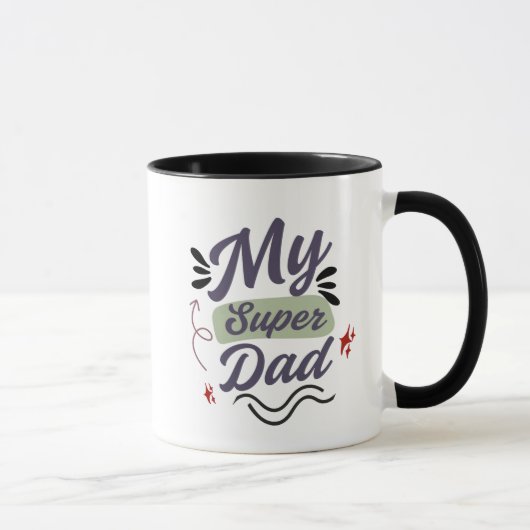 Super Dad Coffee Mug – Hero Dad Gift Idea Tasse (Rechts)