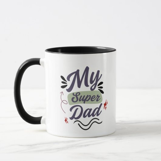 Super Dad Coffee Mug – Hero Dad Gift Idea Tasse (Links)