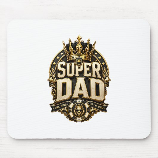 Super Dad Crown Crest Mousepad (Vorne)