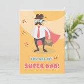 Super Dad Flat Greeting Card Karte (Stehend Vorderseite)