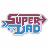 Super Dad Gamer Gift – Cute Retro Aufkleber (Vorderseite)