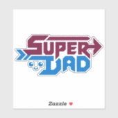 Super Dad Gamer Gift – Cute Retro Aufkleber (Blatt)