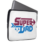Super Dad Gamer Gift – Cute Retro Laptopschutzhülle (Vorne Rechts)