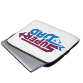 Super Dad Gamer Gift – Cute Retro Laptopschutzhülle (Vorne Knopf)