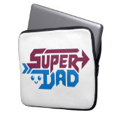 Super Dad Gamer Gift – Cute Retro Laptopschutzhülle (Vorderseite Links)