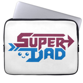 Super Dad Gamer Gift – Cute Retro Laptopschutzhülle
