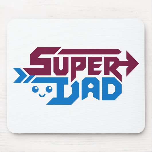 Super Dad Gamer Gift – Cute Retro Mousepad (Vorne)