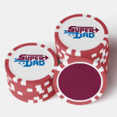 Super Dad Gamer Gift – Cute Retro Pokerchips (Stapel)