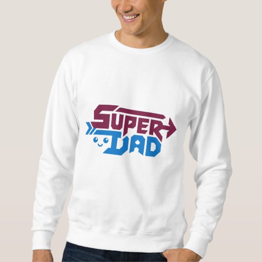 Super Dad Gamer Gift – Cute Retro Sweatshirt (Vorderseite)