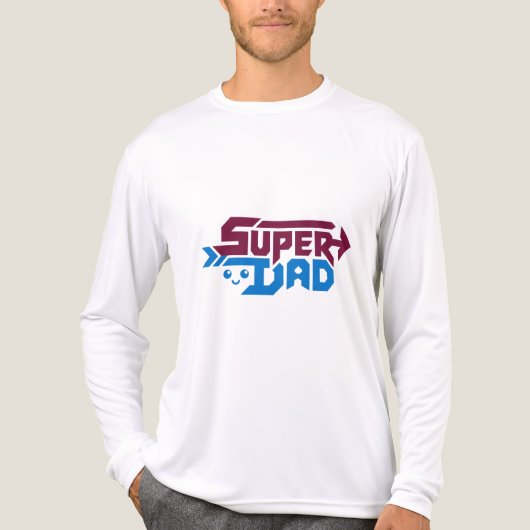 Super Dad Gamer Gift – Cute Retro Tri-Blend Shirt (Vorderseite)