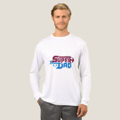 Super Dad Gamer Gift – Cute Retro Tri-Blend Shirt (Vorderseite komplett)