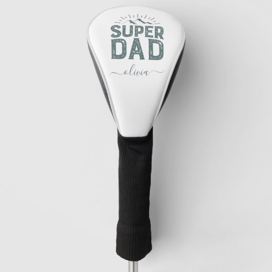 Super Dad Golf Head Cover – Personalized Father’s  Headcover (Vorderseite)