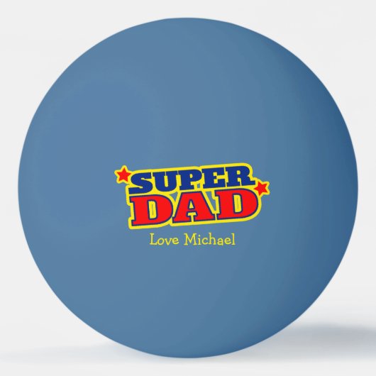 Super dad Grafik und Ihr eigenes Foto Tischtennisball (Vorderseite)