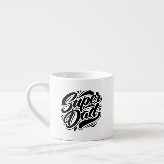 Super Dad Hero Typography Design-67888 Espressotasse (Links)