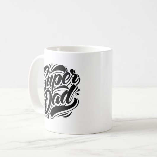 Super Dad Hero Typography Design-67888 Kaffeetasse (Vorderseite Links)