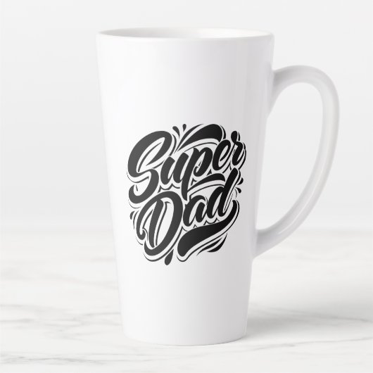 Super Dad Hero Typography Design-67888 Milchtasse (Rechts)