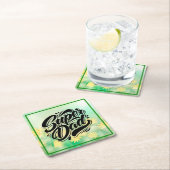 Super Dad Hero Typography Design-67888 Rechteckiger Pappuntersetzer (Vor Ort)