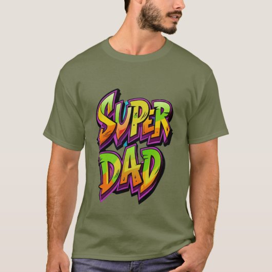 Super Dad in 3 D T-Shirt (Vorderseite)