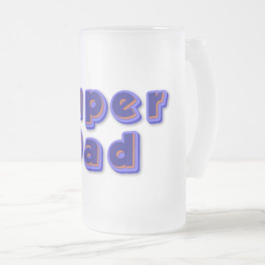 Super dad mattglas bierglas (VorderseiteRechts)