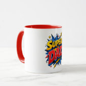 Super Dad Pop Art Explosion Tasse (Vorderseite Links)