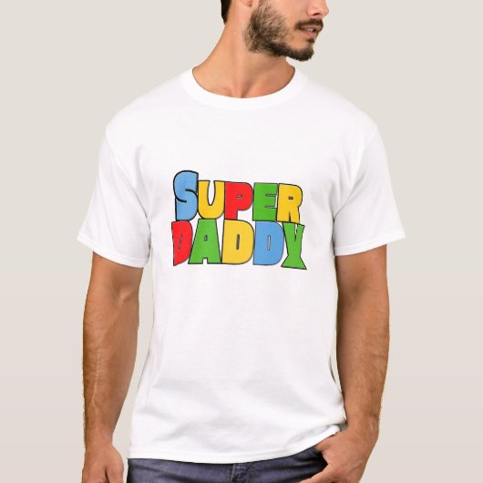 Super dad Super coole Farben T-Shirt (Vorderseite)