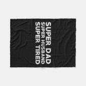Super Dad Super Husband Super Tired Funny Dad Gif Fleecedecke (Vorderseite (Horizontal))