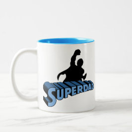 Super Dad. Super Papa. Súper Papá Zweifarbige Tasse