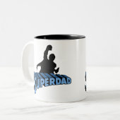 Super Dad. Super Papa. Súper Papá Zweifarbige Tasse (Vorderseite Links)