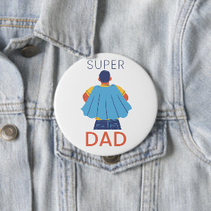 Super-Dad-Superhelden-Umhang-Anstecknadel Button