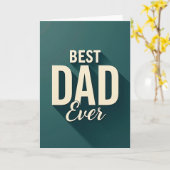 Super Dad Teal Schattenkarte Karte (Gelbe Blume)