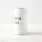 Super dad Text Bierglas (Vorderseite Links)