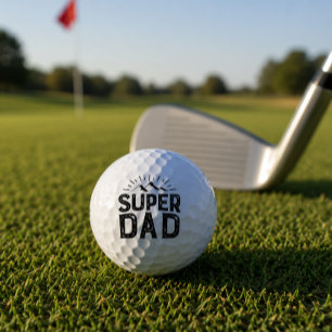'Super Dad' Vatertag, Lustiges Geburtstagsgeschenk Golfball