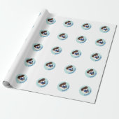 Super-Daddy-Cartoon-Abzeichen Geschenkpapier (Ungerollt)