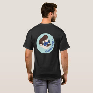 Super-Daddy-Cartoon-Abzeichen T-Shirt