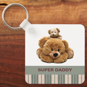 Super Daddy Cute Teddy Bears Gift Schlüsselanhänger