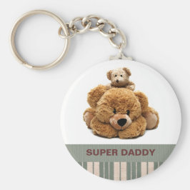 Super Daddy Cute Teddy Bears Gift Schlüsselanhänger