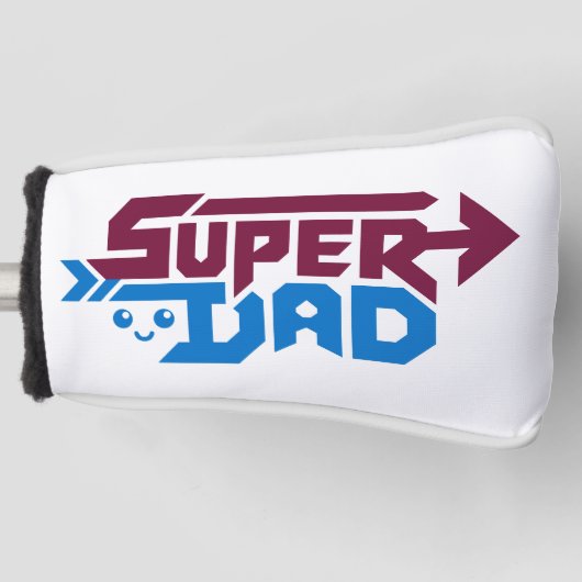 Super-Daddy-Gamer-Geschenk – Süß Retro Golf Headcover (Vorderseite)