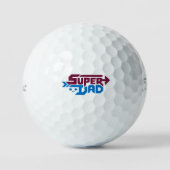 Super-Daddy-Gamer-Geschenk – Süß Retro Golfball (Vorderseite)
