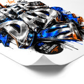 Super-Daddy-Graffiti-Schild Poster (Ecke)