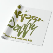 Super-Daddy-Held für Kinder Geschenkpapier (Ungerollt)
