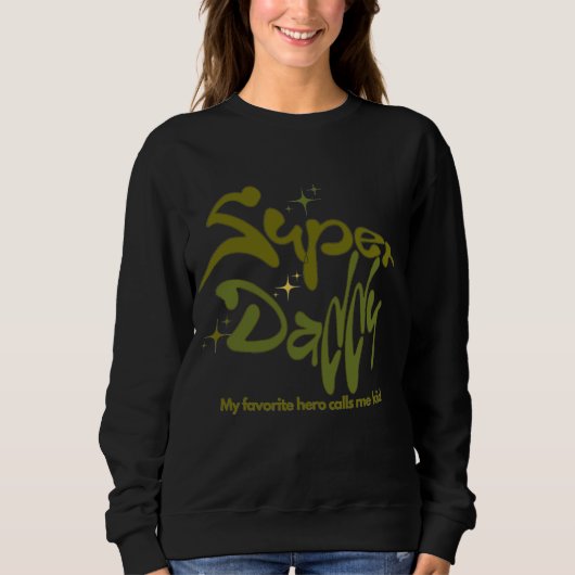 Super-Daddy-Held für Kinder Sweatshirt (Vorderseite)