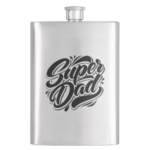 Super-Daddy-Held-Typografie-Design-67888 Flachmann