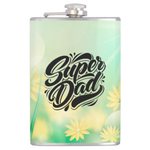 Super-Daddy-Held-Typografie-Design-67888 Flachmann