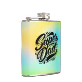 Super-Daddy-Held-Typografie-Design-67888 Flachmann (Rechts)