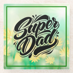 Super-Daddy-Held-Typografie-Design-67888 Glasuntersetzer