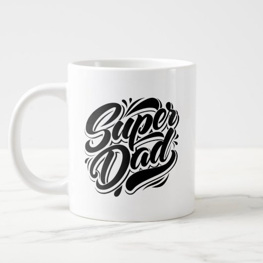 Super-Daddy-Held-Typografie-Design-67888 Jumbo-Tasse (Links)
