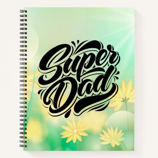 Super-Daddy-Held-Typografie-Design-67888 Notizblock (Vorderseite)