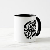 Super-Daddy-Held-Typografie-Design-67888 Tasse (VorderseiteRechts)