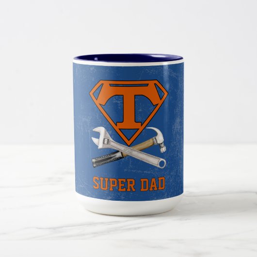 Super-Daddy-Held Zweifarbige Tasse (Mittel)
