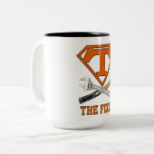 Super-Daddy-Held Zweifarbige Tasse (Vorderseite Links)